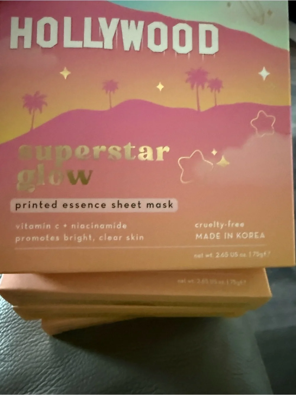 The Crème shopHollywood Superstar Glow Printed Essence Sheet Mask - Pink Gradien